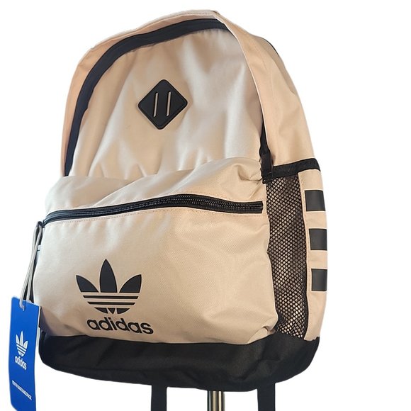NWT TECH FRIENDLY Adidas Originals Base Laptop Backpack - Pink Tint/Black - Picture 4 of 13
